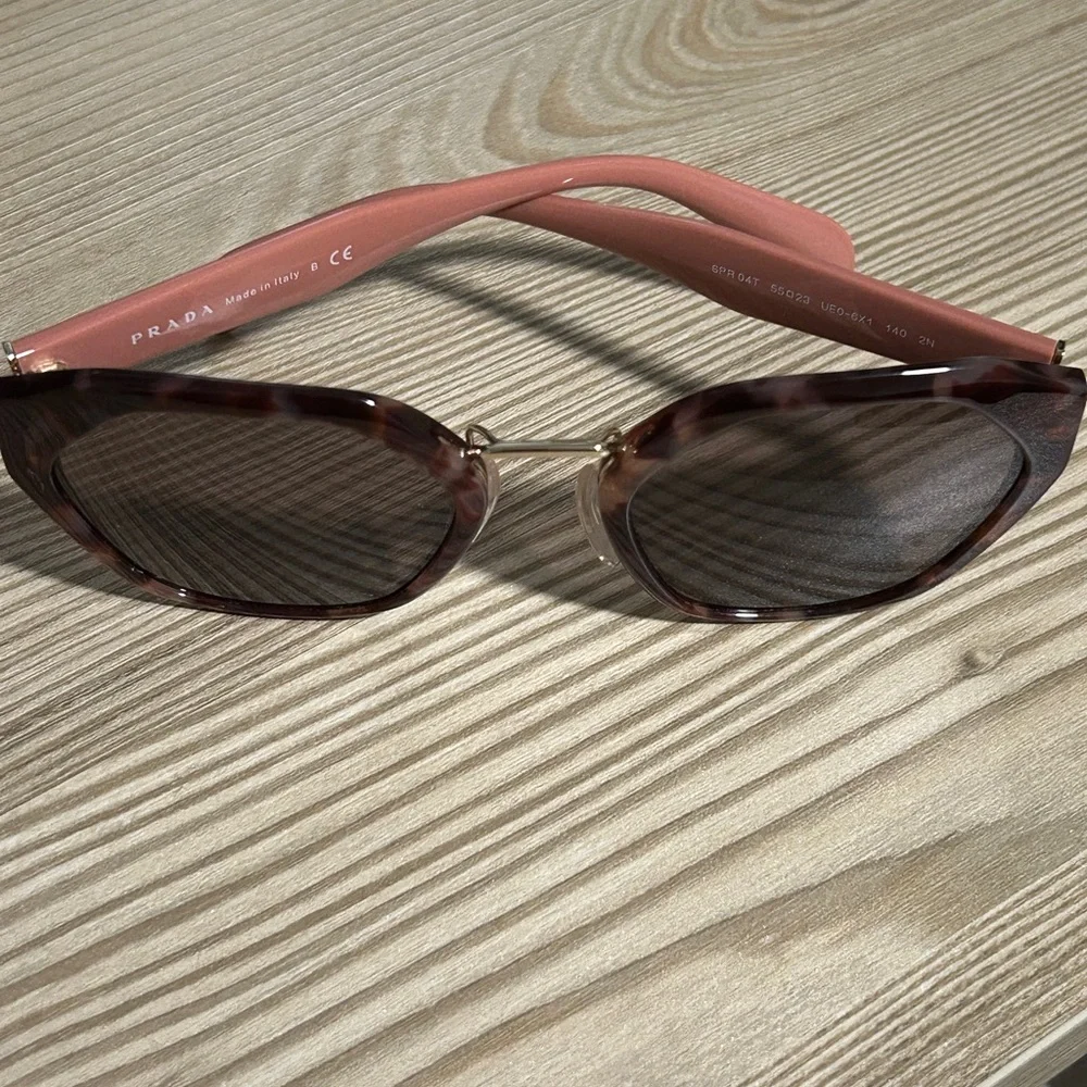 Prada Women's Brown Hexagonal Sunglasses - Picture 2 of 8